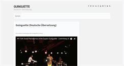 Desktop Screenshot of guinguette.ch